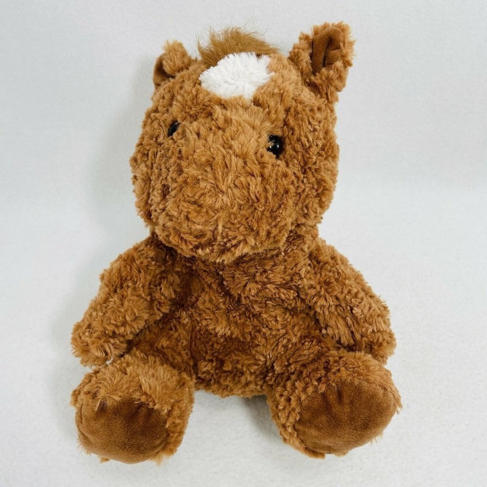 This & That Horse Hand Puppet Plush 11” Donkey Pretend Play Toy Brown Whole Body
